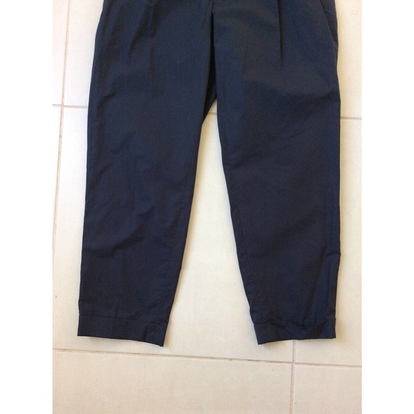 Officine Generale Pierre Cuffed Pants High Waist Pleated Cotton - Picture 5 of 13